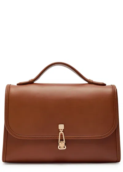 Gabriela Hearst Leonora Medium Leather Top Handle Bag In Brown