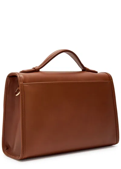 Gabriela Hearst Leonora Medium Leather Top Handle Bag In Brown