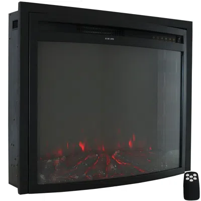 Sunnydaze Cozy Warmth Indoor Electric Fireplace Insert - Modern Horizontal Recessed Mount - 9 Color Options Fo In Multi