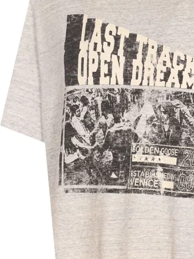 Golden Goose Regular Fit Vintage Treatment Slub Jersey T-shirt In Neutral