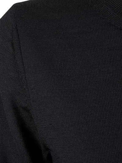 Comme Des Garçons Black Knit Cardigan With Contrasting Button Fastening In Black