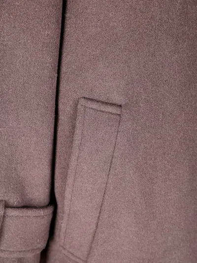 Samsoe & Samsoe Alma Long Sleeve Puffer Jacket In Brown