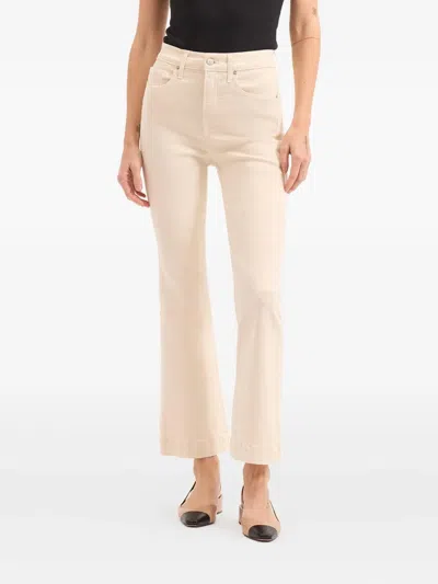 Veronica Beard Carson Flare Jeans In White
