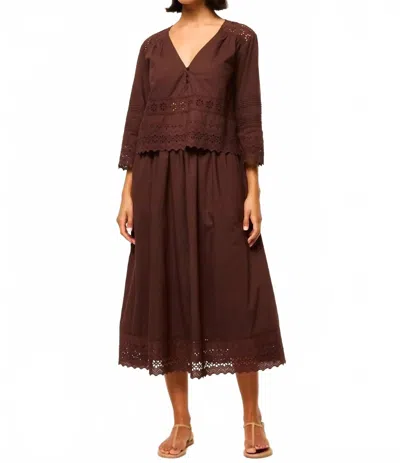 Misa Arlet Top In Brown In Brown