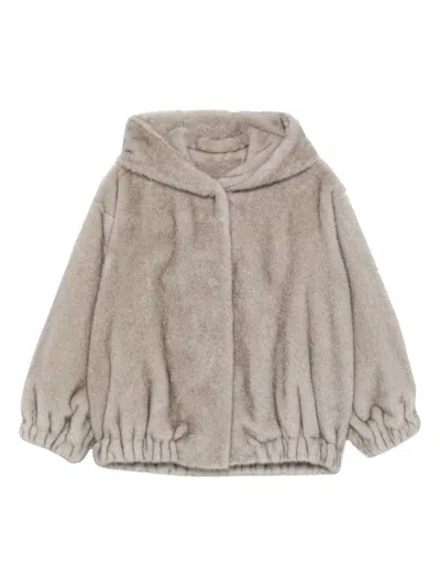 Antonelli Kapuzenjacke Mit Elastischem Saum In Brown