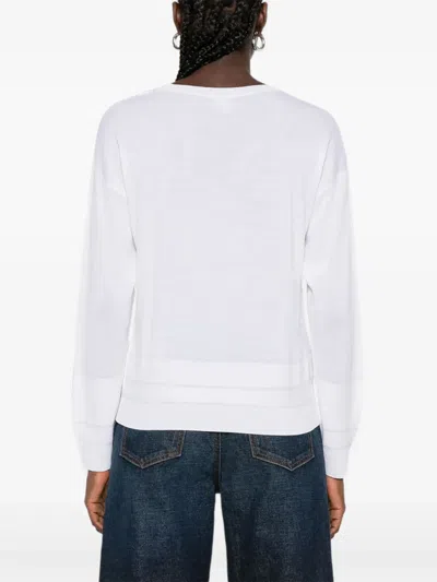 Eleventy Pullover Mit Rundem Ausschnitt In White