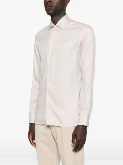 Alessandro Gherardi Long-sleeve Button-down Shirt In Gold