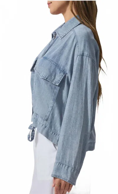 Splendid Charlie Chambray Jacket In Indigo In Blue