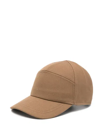 1989 Studio Panelled Curved Brim Cap In Brown
