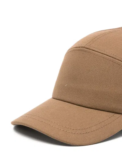 1989 Studio Panelled Curved Brim Cap In Brown
