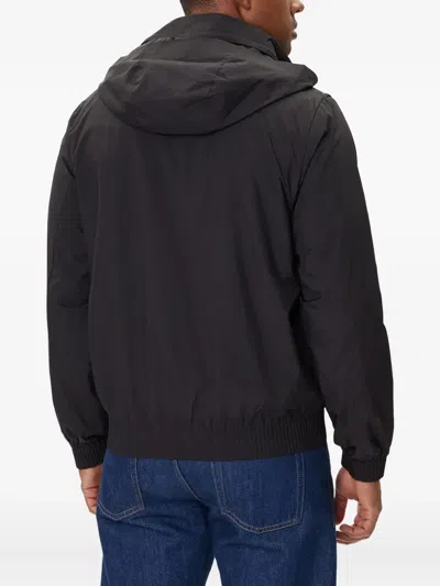 Calvin Klein Hooded Zip-front Jacket In Black