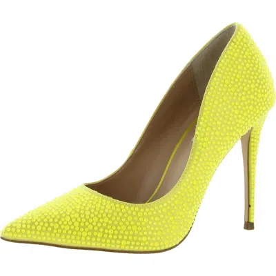 Steve Madden Daisie Womens Embellished Pumps In Yellow