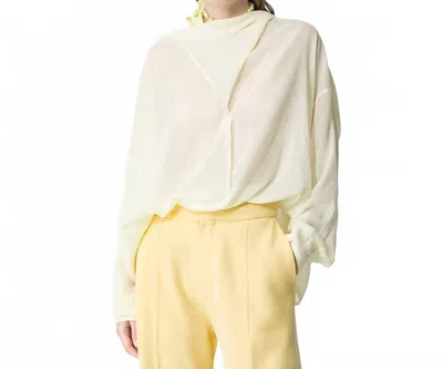 Forte Forte Voile Crossover Neck Shirt In Daffodil In Neutral