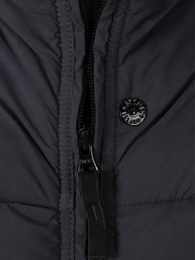 Stone Island Nylon Stretch Down Jacket In Blue