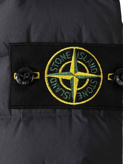Stone Island Nylon Stretch Down Jacket In Blue
