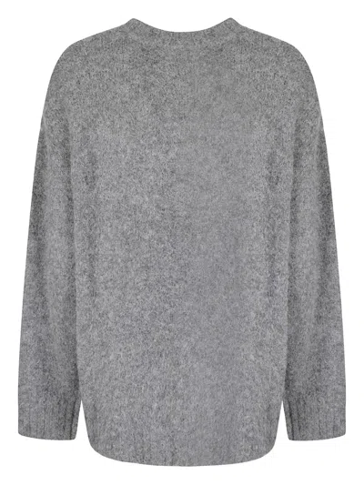 Samsoe & Samsoe Crew Neck Long-sleeved Sweater In Gray