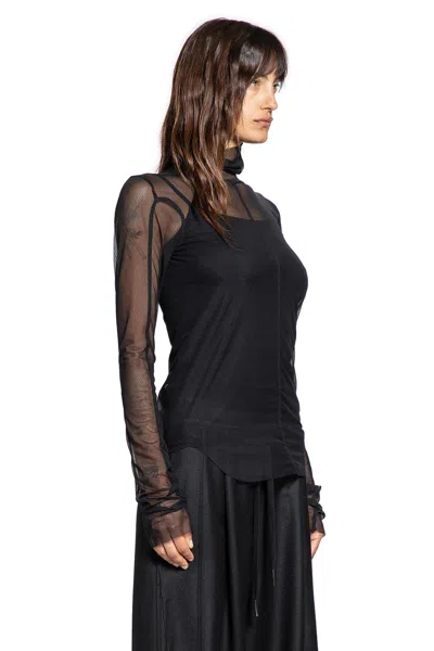Andrea Ya' Aqov Mesh Top In Black