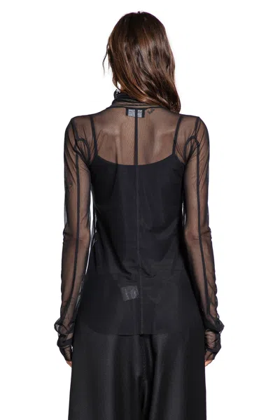 Andrea Ya' Aqov Mesh Top In Black