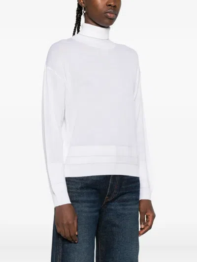 Eleventy Pullover Mit Rollkragen In White