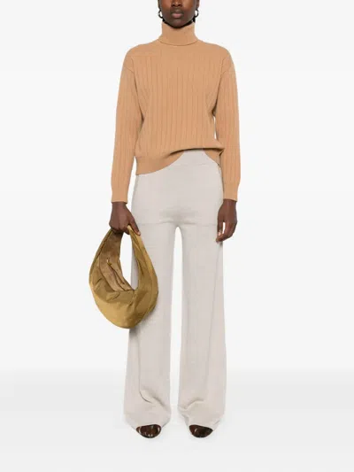 Eleventy Gerippter Rollkragenpullover In Brown