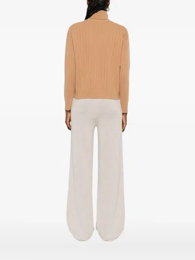 Eleventy Gerippter Rollkragenpullover In Brown