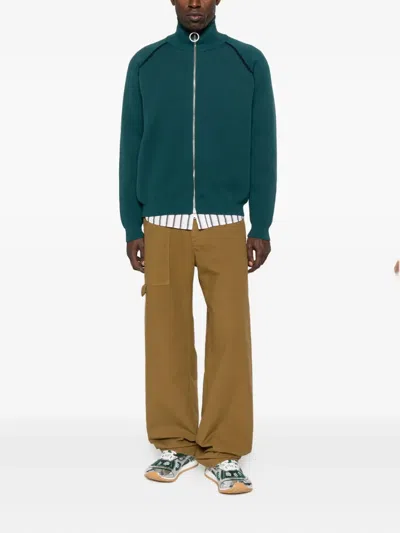 1989 Studio Full Zip Raglan Sweater Clothing In Green