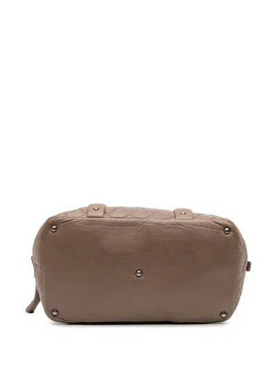 Pre-owned Chanel 2005-2006 Distressed Lambskin Lady Braid Bowler Bag Shoulder Bag In Brown