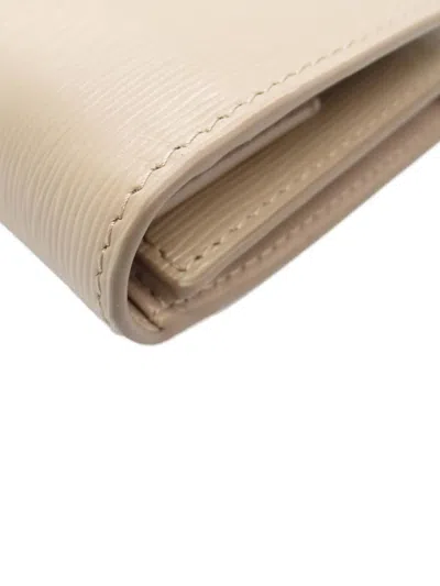 Pre-owned Prada 2013-2025 Vitello Move Trifold Wallet Small Wallets In Brown