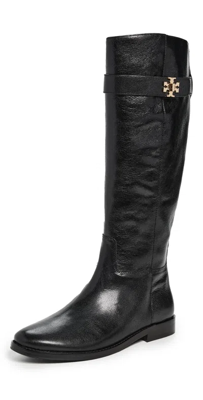 Tory Burch Turnlock Knee High Riding Boot In Black