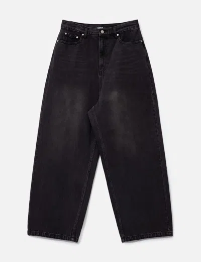 Coda Washed Distressed Extended Cut Luft Jeans In Green