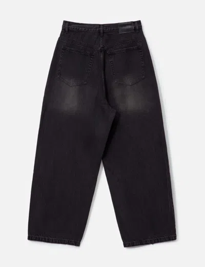 Coda Washed Distressed Extended Cut Luft Jeans In Green