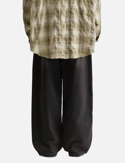 Coda Washed Distressed Extended Cut Luft Jeans In Green