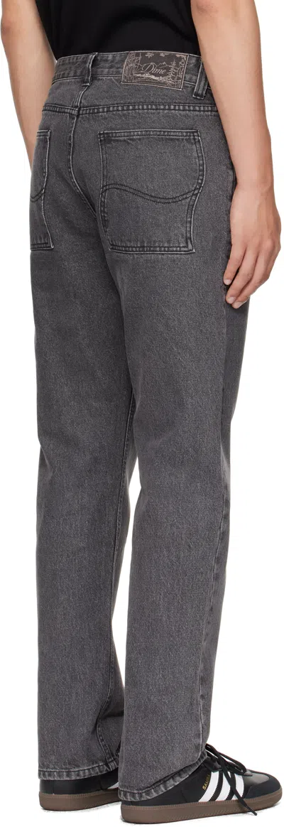Dime Black Straight Jeans In Black