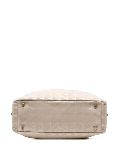 Pre-owned Chanel 2006-2008 New Travel Line Nylon Tote Bag In Brown