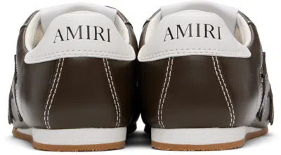 Amiri Pacific Flat Leather Sneakers In Brown