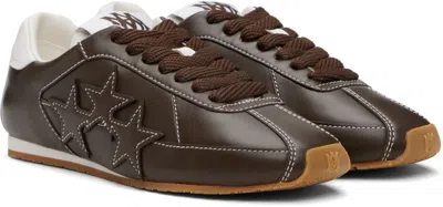 Amiri Pacific Flat Leather Sneakers In Brown