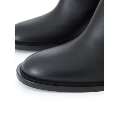 Burberry Black Leather Women's Boot In Black