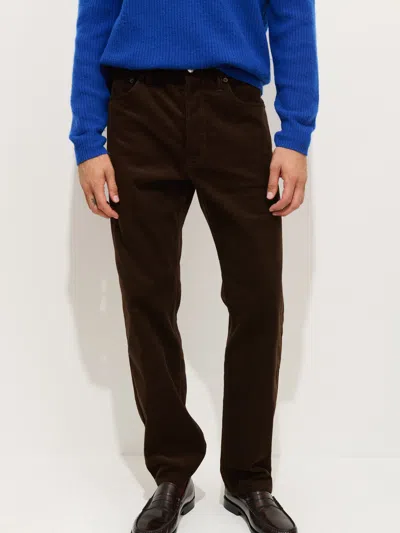 Alex Mill Slim Straight Fit Corduroy Pants In Brown