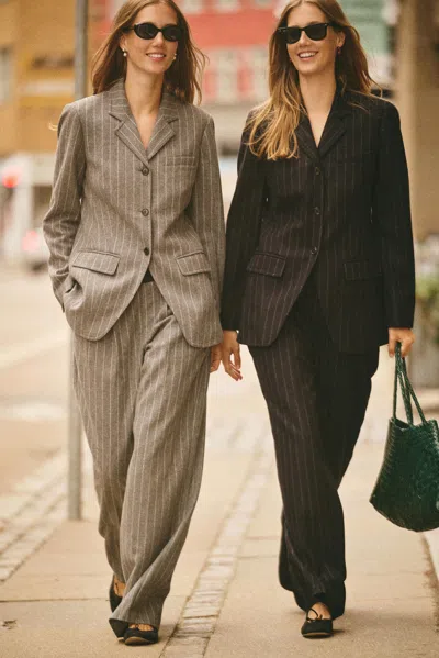 Alex Mill Chalkstripe Primrose Blazer In Wool In Gray