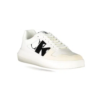Calvin Klein White Polyester Men's Sneaker In White