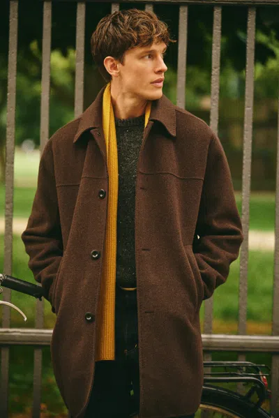Alex Mill Jacob Car Coat In Wool In Brown