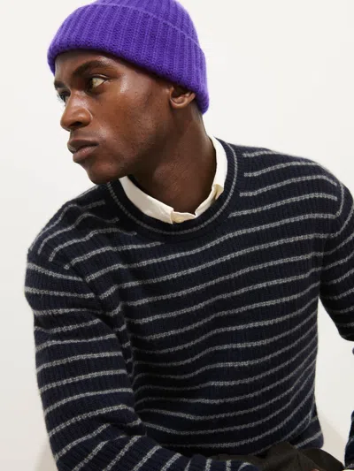 Alex Mill Jordan Sweater In Striped Cashmere In Black