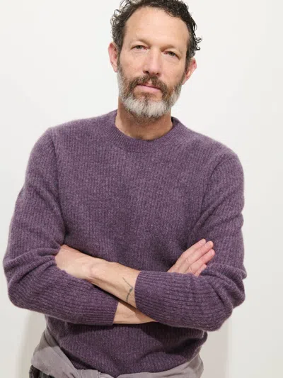 Alex Mill Jordan Sweater In Washed Cashmere In Purple