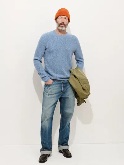 Alex Mill Jordan Sweater In Washed Cashmere Marled Stonewash In Blue