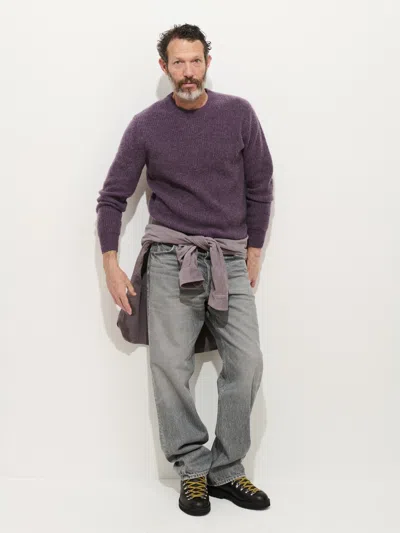 Alex Mill Jordan Sweater In Washed Cashmere In Purple