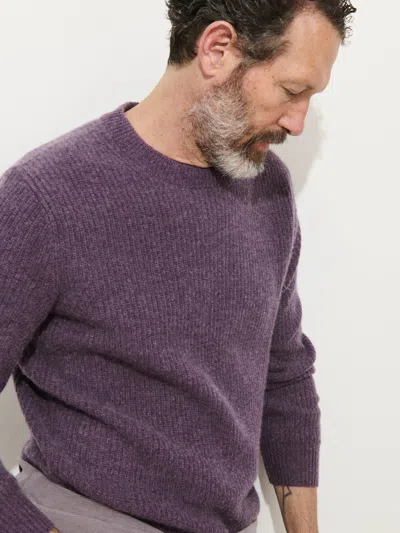 Alex Mill Jordan Sweater In Washed Cashmere In Purple