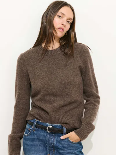 Alex Mill Marais Crewneck Sweater In Cashmere In Brown