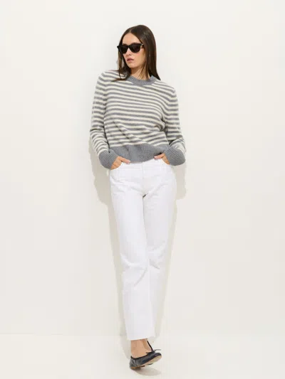 Alex Mill Marais Sweater In Striped Cashmere In Gray