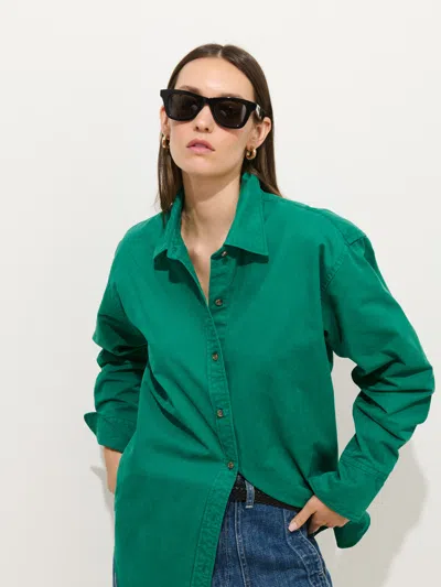 Alex Mill Mercer Shirt In Twill In Green
