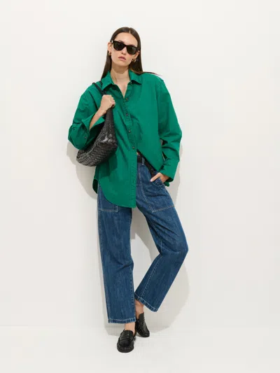 Alex Mill Mercer Shirt In Twill In Green